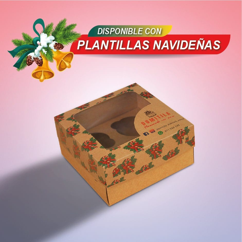 CAJA PARA 04 CUPCAKES