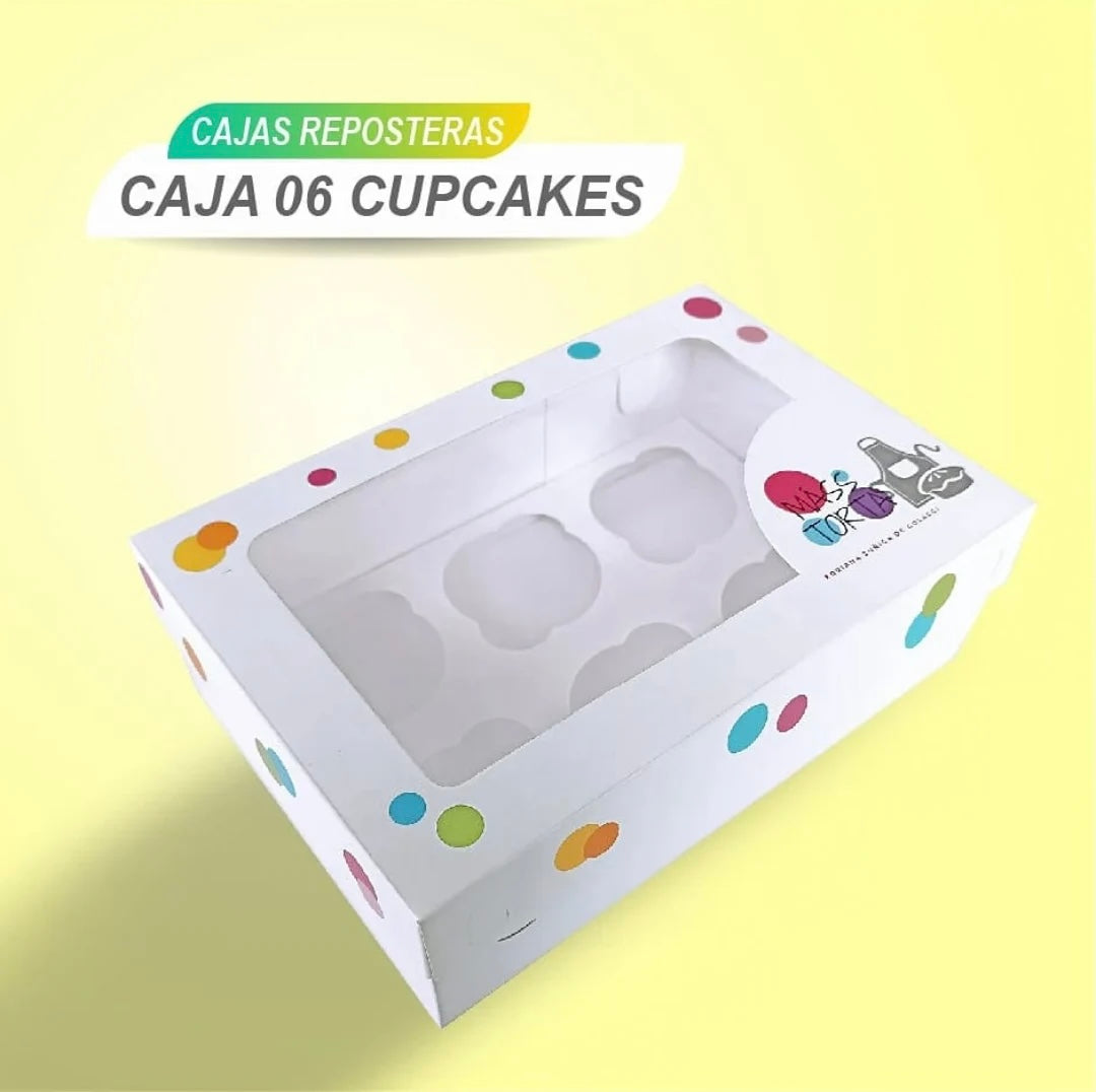 CAJA PARA 06 CUPCAKES